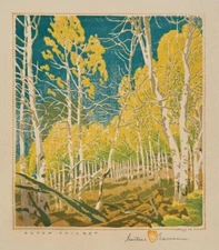 Aspen Thicket : Gustave Baumann : 13x19 Archival Art Print