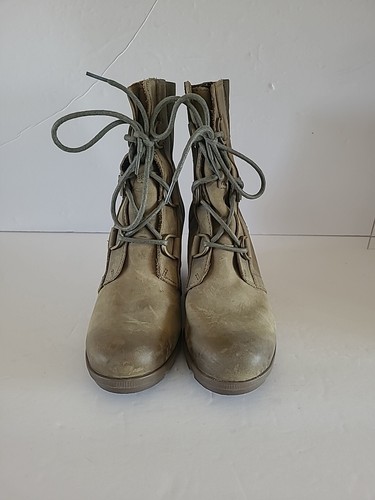 Sorel Joan of Arctic Wedge II WMS 10 Boot Green Leather Nubuck Hidden Wedge Lace - Picture 9 of 13