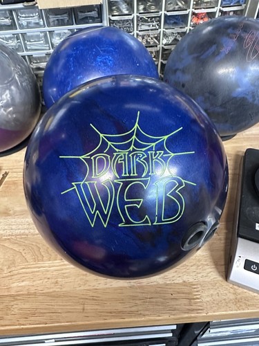 USED - Bowling Ball - 15lb Hammer "DARK WEB" - DRILLED WEIGHT 14lb 11oz