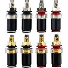 4Pcs Rhodium Plated Binding Post HiFi Amplifier Speaker Socket Female Terminal