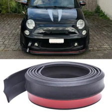 98" Front Bumper Lip Splitter Body Side Spoiler Protector Rubber For Abarth 500