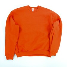 American Apparel Heavy Fleece Collection Sz. Large Blank Orange Sweatshirts