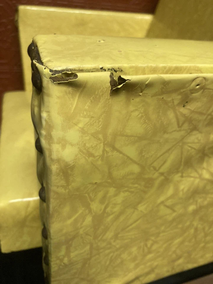 Vintage Child Rocking Chair 1960's Yellow  Vinyl Play Room Tv Bedroom Decor - Image 4 of 4