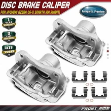 2x Front Disc Brake Caliper w/ Bracket for Hyundai Sonata 06-10 Azera Kia Amanti