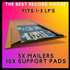 THE BEST RECORD MAILER Rectangle Shape 1-3 LP's Vinyl Shipper Box - 5x MAILERS