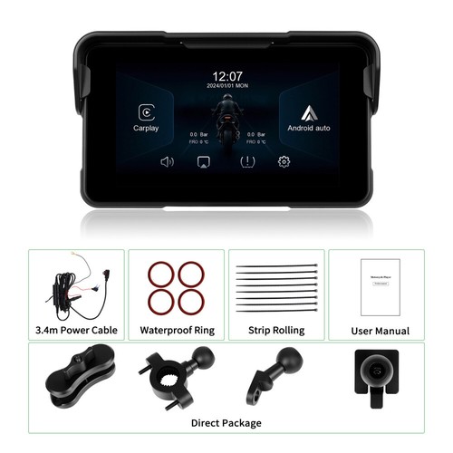 5" Moto Carplay Navigazione GPS Wireless CarPlay&Android Auto Moto - Foto 17 di 24