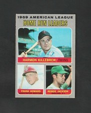 1970 Topps HR Leaders #66 ~ Harmon Killebrew Reggie Jackson ~ Nice Card