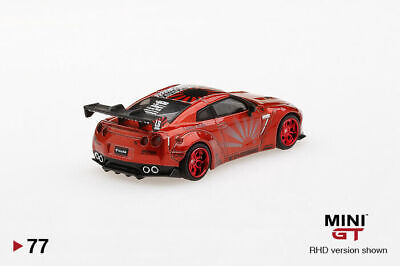 MINI GT 77 LB WORKS Nissan GT-R (R35) Candy Red Type 1, Rear Wing