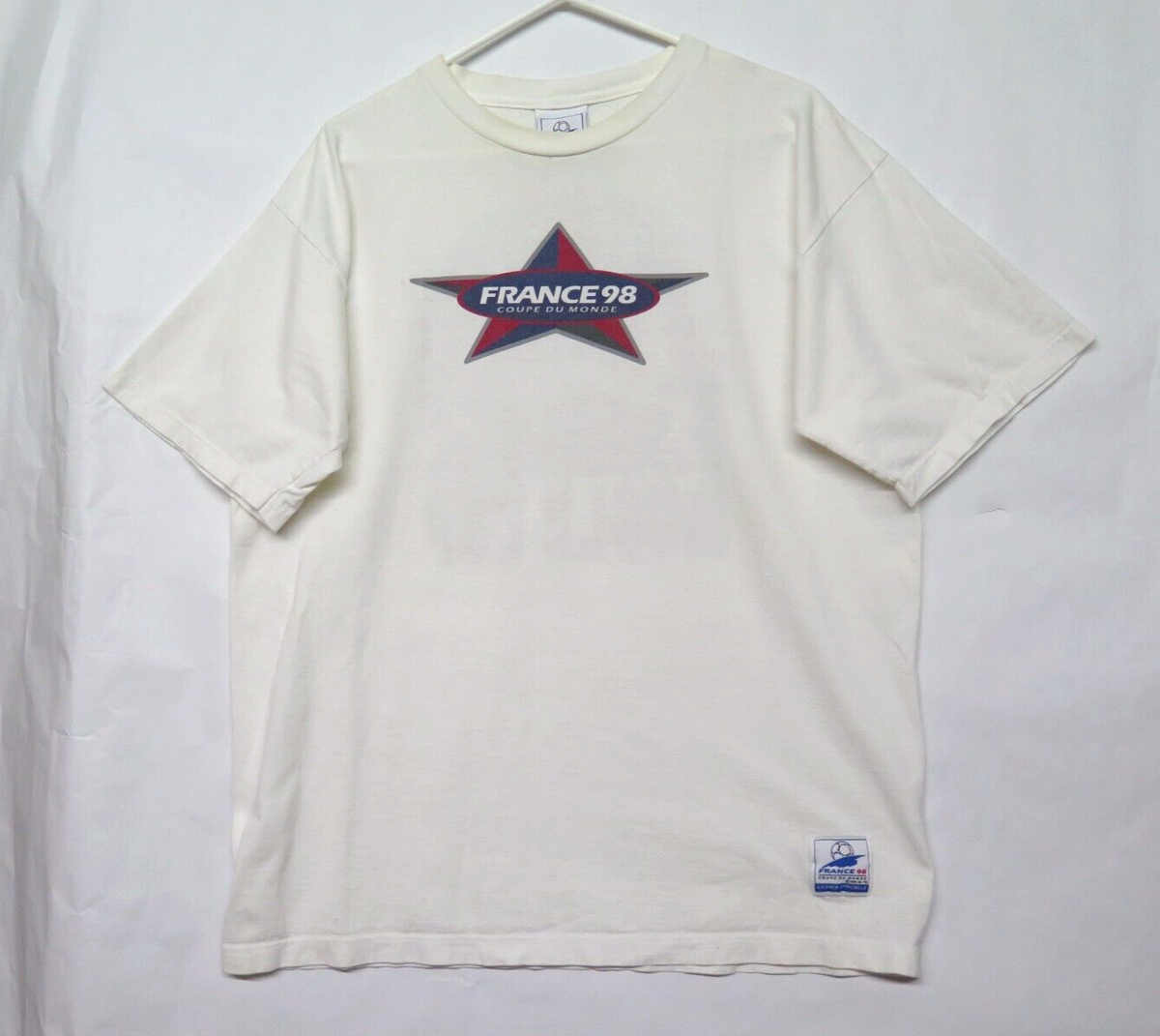 サッカー　フランスワールドカップ　Tシャツ　FIFA W杯　1998 ホワイト サッカー フランスワールドカップ Tシャツ FIFA W杯 1998