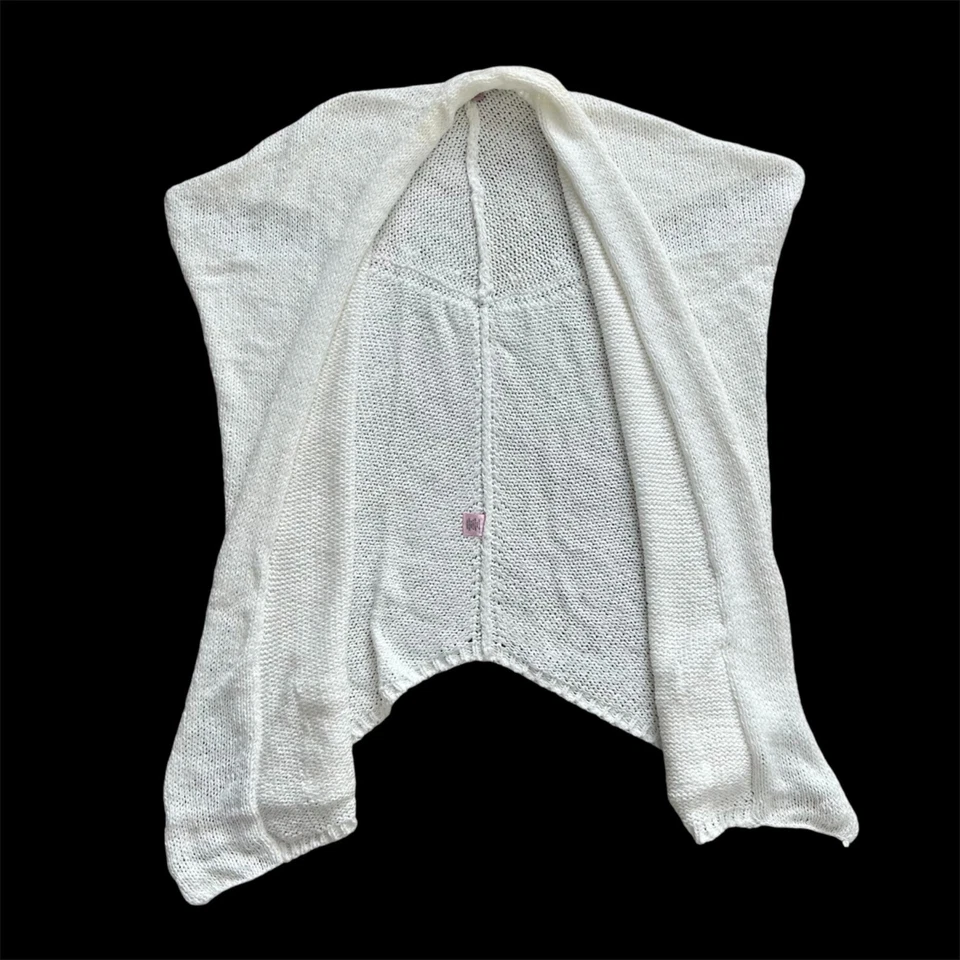 Женский свитер-кардиган Calypso St Barth 0 белый с открытой передней частью легкий - Изображение 2 из 4