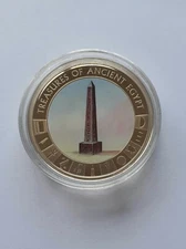 2013 Cook Islands $1 Coin Treasures Of Ancient Egypt THE OBELISK Gold Plated