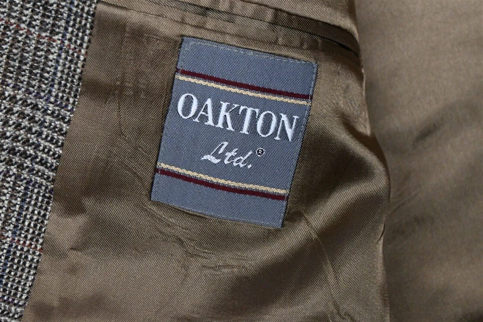 Blazer Abrigo Deportivo Chaqueta De Colección Oakton 42R Marrón Glenn Cuadros Tweed Suave Para Hombres Foto 4 de 4