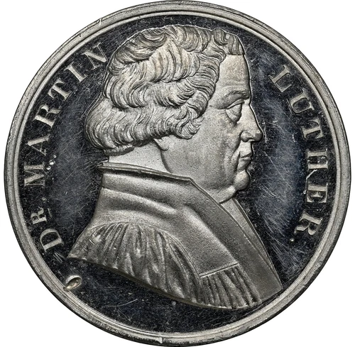 Germany 1883 - MARTIN LUTHER - White Metal Medal - NGC UNC Details - RARE