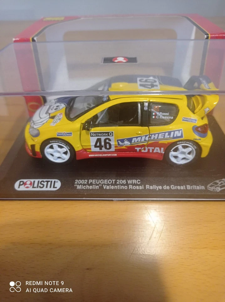 Polistil Peugeot 206 WRC "Michelin" Valentino Rossi Rallye de Great Britain 1/32 - Immagine 3 di 4