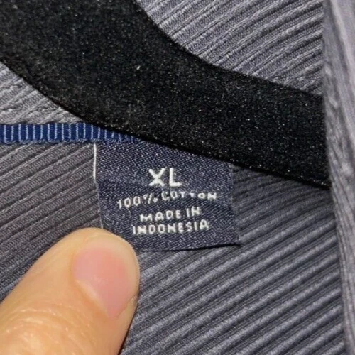 Camisa de vestir negra Hart Schaffner Marx XL para hombre manga larga con botones Foto 3 de 4