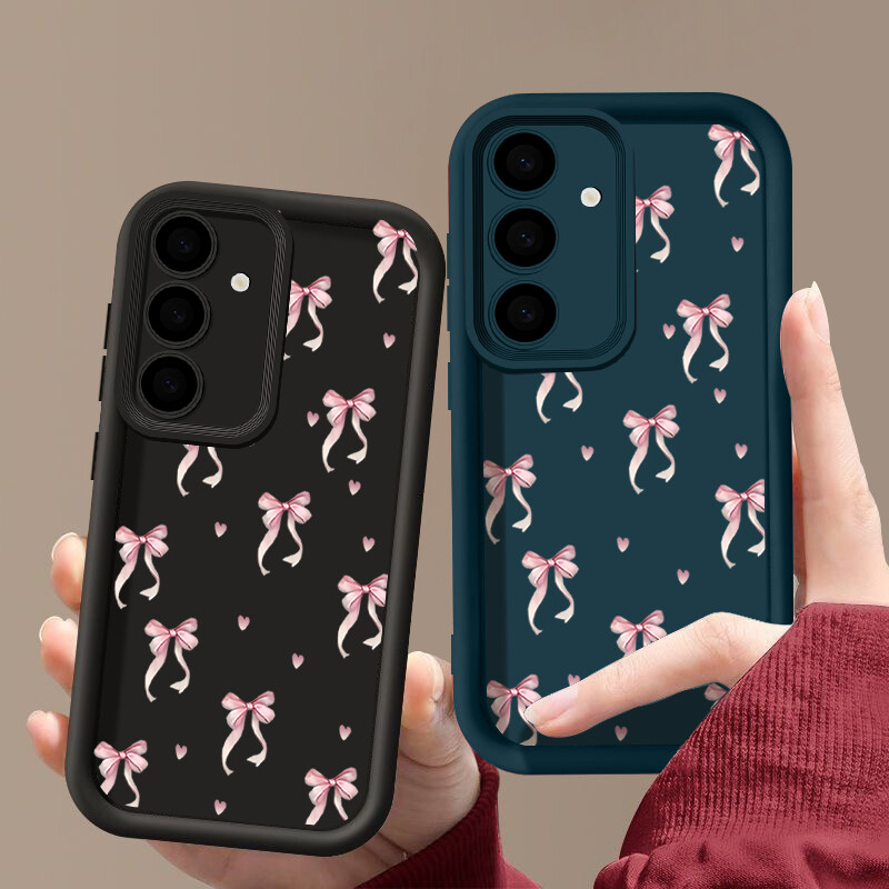 Cute Bow Soft Phone Case for Samsung A56 A16 A05s A15 A36 A55 S25 S24 S23