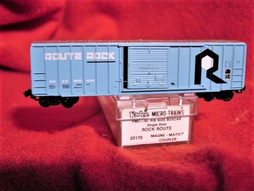 Coche de caja lateral acanalado KD 25170 ROCK ISLAND 'ROUTE ROCK' 50' #300460 'NUEVO' ESCALA N | Zustand: New