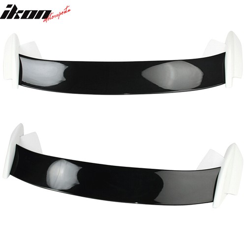 Fits 16-21 Honda Civic Trunk Spoiler Type R ABS Wing Gloss Black & White Orchid - Picture 5 of 6