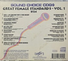 SC8124 FEMALE STANDARDS   SOUND CHOICE KARAOKE CDG LOT WA