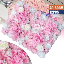 12 Pcs Artificial Silk Flower Wall Panels for Wedding  Party Decor