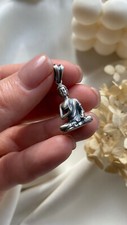 Buddha Pendant Sterling Silver 925,oxidised
