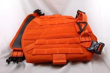 Tactical Dog Harness, Medium Size, 2X Metal Buckle,Working Dog MOLLE Vest ORANGE