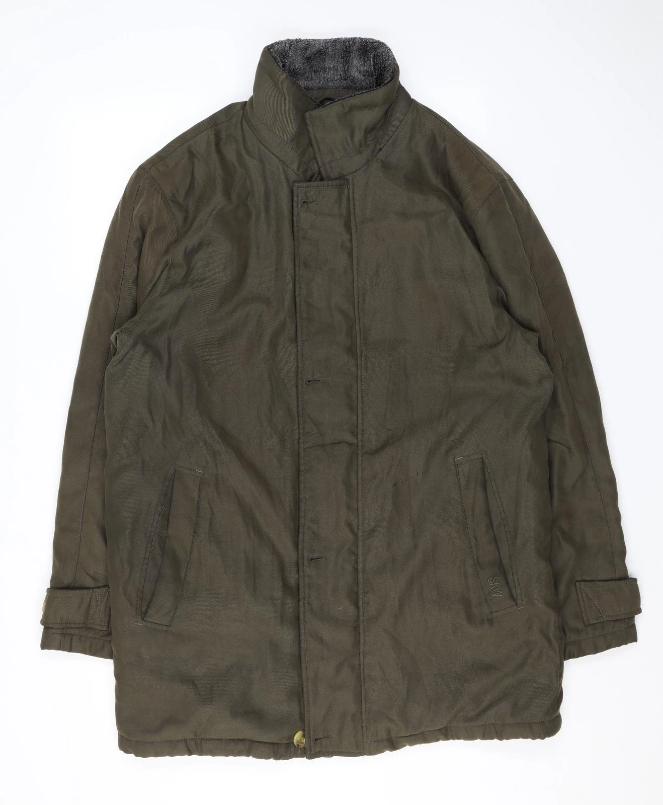 Skywear Mens Green Rain Coat Size 36 Zip