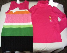 Gymboree Cheery All The Way cable knit sweater dress turtleneck set NWT 4 4T