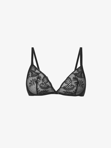 Simone Perele BLOOM 12B /34B Triangle U/W Bra Sz 3 Tanga BLACK Embroid'd Rrp$230 - Picture 9 of 13