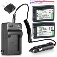Kastar Battery Travel Charger for Sony NP-FH50 Sony DCR-SR42 DCR-SR45 DCR-SR46