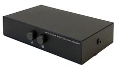 2-Way RJ45 1000 Mbps Ethernet Network Switcher Bi-Directional A/B Push Buttons