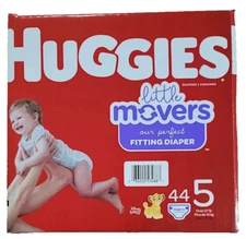 Huggies Little Movers Diapers - Size 5, Pack of 44