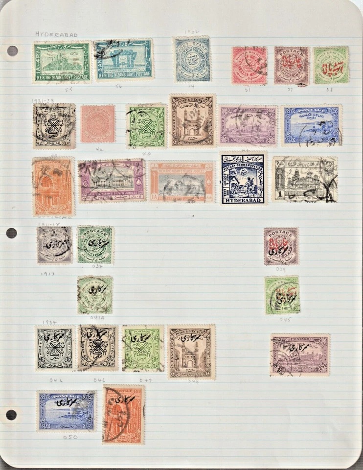 India Feudatory States Collection 19 Century / 1940's , 6 Pages 120 Used Unused - Image 4 of 4