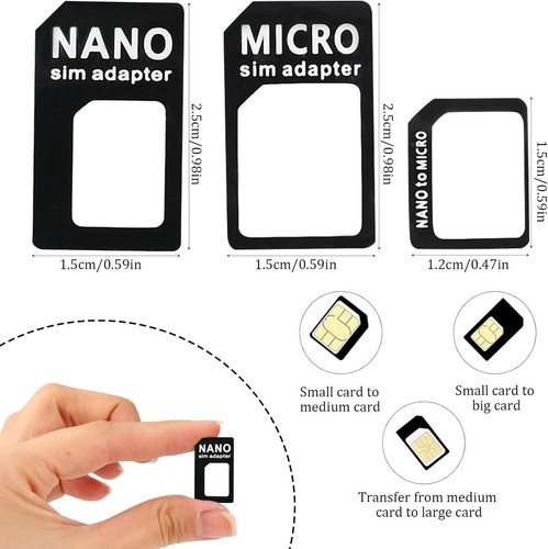 Sim Card adapter Slot Tray Sim Removal Tool Nano To Micro Converter Universal - 第 2/9 張圖片