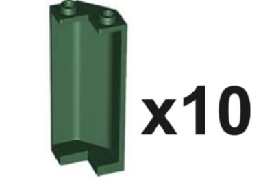   LEGO 10 New Dark Green Panel 2 x 2 x 5 Studs Corner Wall Pieces Parts DGR