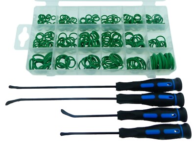 Klima-Anlage-Dichtungsringe HNBR 270-tlg O-Ring KFZ + 4tlg.DICHTUNGSABZIEHER Set