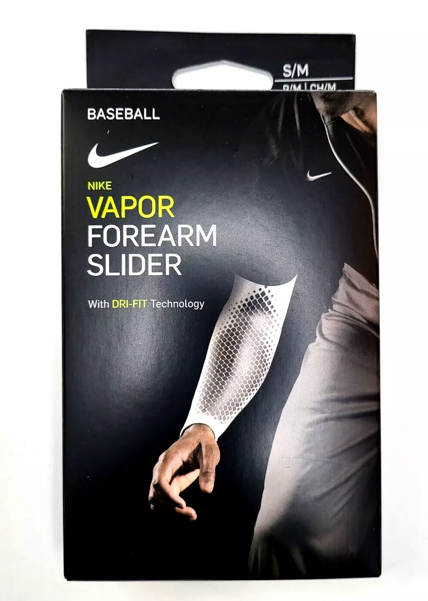 NIKE PRO VAPOR FOREARM 3.0 MLB BASEBALL SLIDER ARM SLEEVE BLACK SIZE S/M