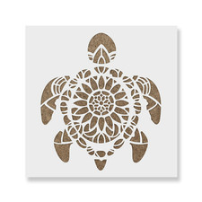 Mandala Turtle Stencil - Reusable Mylar Stencils for Painting