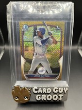 Josue De Paula 2023 Bowman Mega Chrome Prospect 1st Gold Refractor /50 #BCP-111