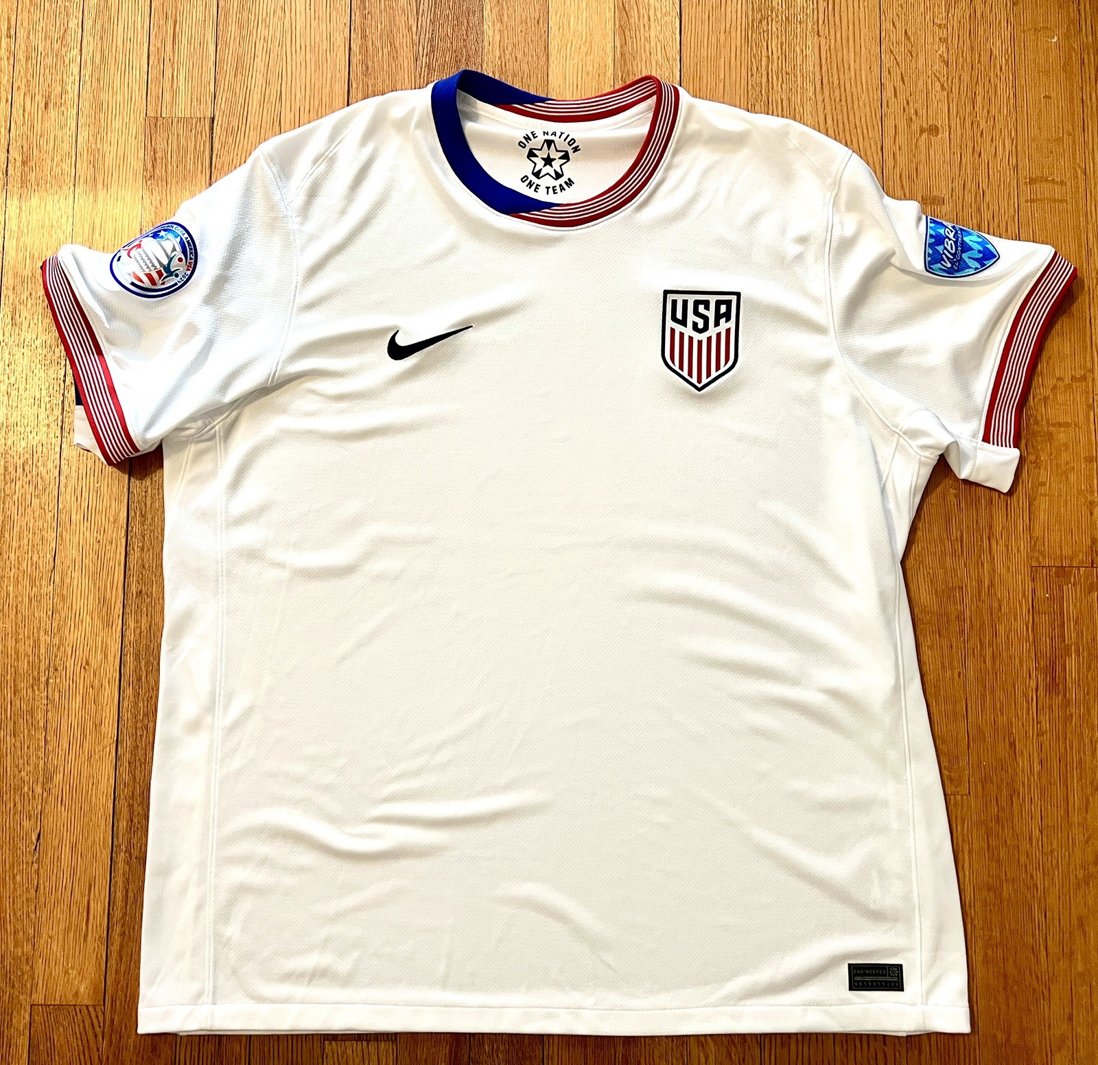 USMNT 2024 Nike Home Kit White Stadium Jersey Copa America XXL 2XL USA US Soccer