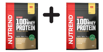 2 x Nutrend 100% Whey Protein, Vanilla - 400g (56,24 EUR/kg)