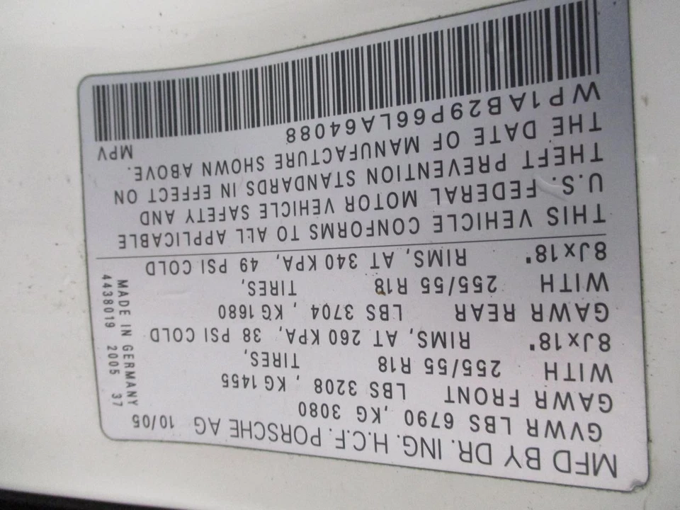 Conjunto de filtro de aire derecho usado se adapta a: Porsche Cayenne 2006 filtro de aire normal op Foto 3 de 4