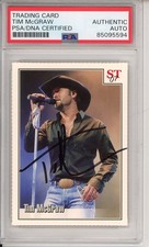 2007 Spotlight Tribute Tim McGraw Signed Trading Card PSA DNA COA Autograph RARE
