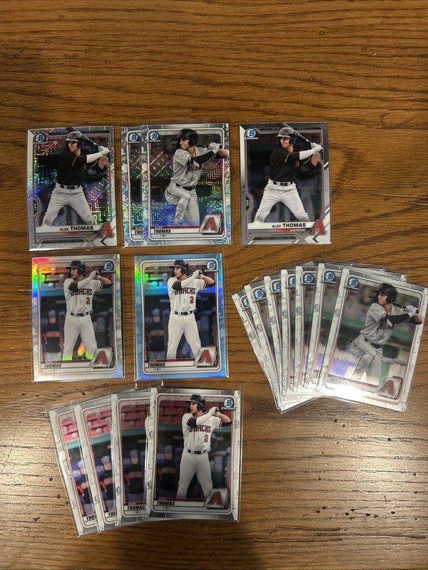 LOT (17) 2020 BOWMAN RC ALEK THOMAS ARIZONA DIAMONDBACKS ROOKIE PROSPECTS