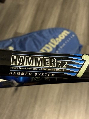 Wilson Hammer 7.2 Tennis Racquet 110 SQ In Graphite Frame 4 3/8