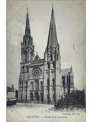 Postcard - Chartres - Facade of Notre-Dame Cathedral - Collections ND P