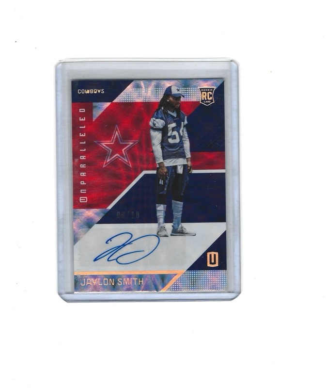 2016 Panini Unparalleled Jaylon Smith 9/10 RC Rookie Auto #169 Cowboys SP SSP