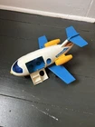 Vintage 1980 Fisher Price Little People Jet Airplane 933 Blue & Yellow