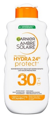 Garnier Ambre 175 ml (1er Pack), Hydra Protect+ Sonnenschutz-Milch LSF 30 