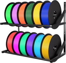 3D Printer Filament Storage Rack - Holds 12 Rolls of Filament, Multicolor 